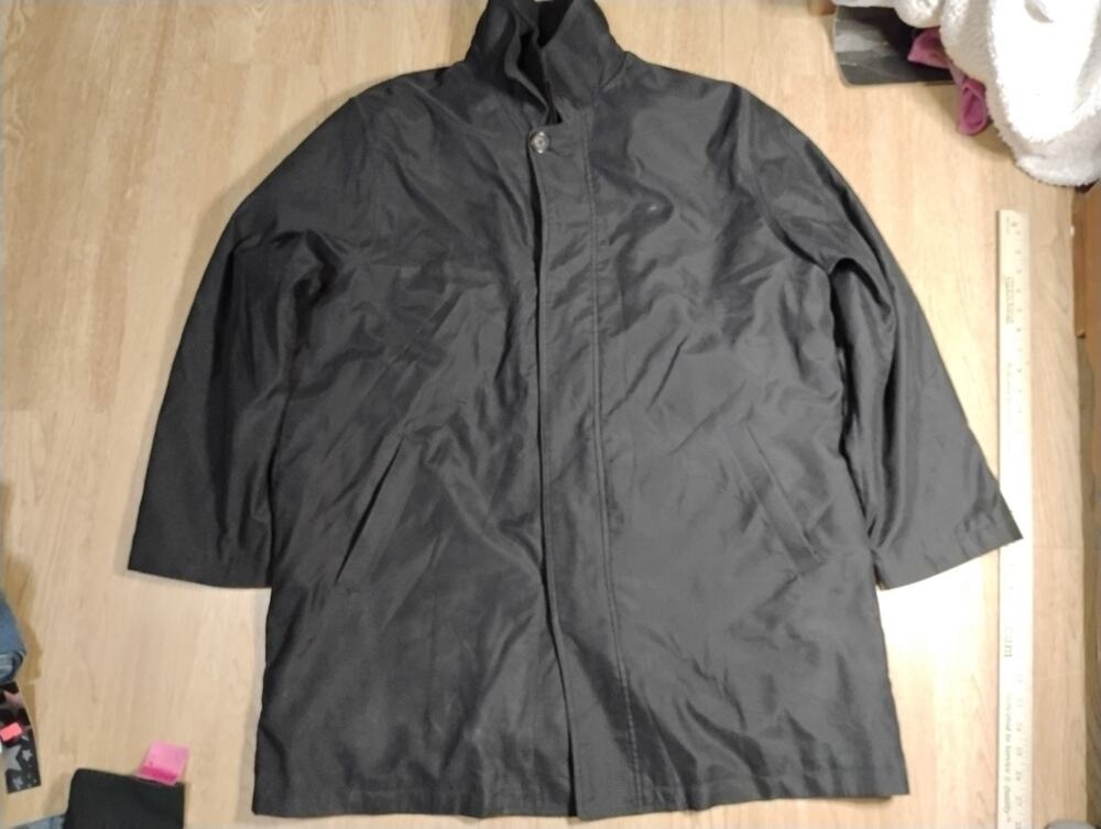 Ralph Lauren Men's Long Jacket Black Jacket Zip Out Liner Coat